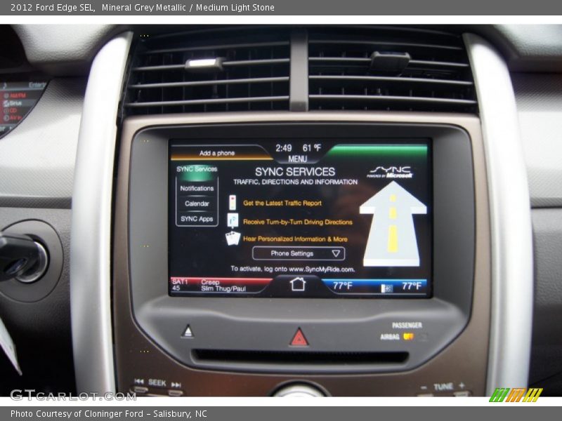 Mineral Grey Metallic / Medium Light Stone 2012 Ford Edge SEL