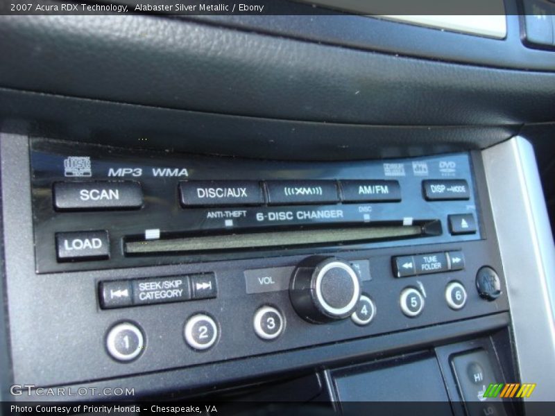 Alabaster Silver Metallic / Ebony 2007 Acura RDX Technology