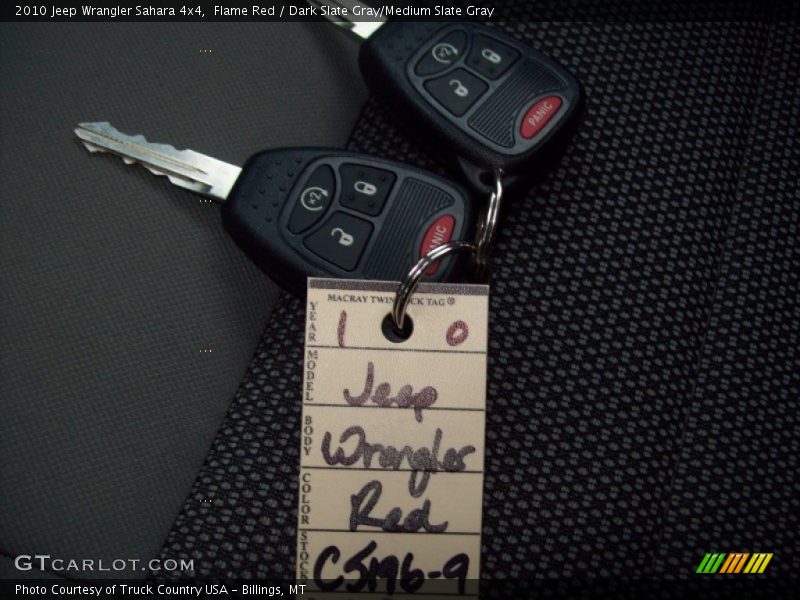 Flame Red / Dark Slate Gray/Medium Slate Gray 2010 Jeep Wrangler Sahara 4x4