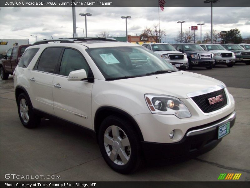 Summit White / Light Titanium 2008 GMC Acadia SLT AWD