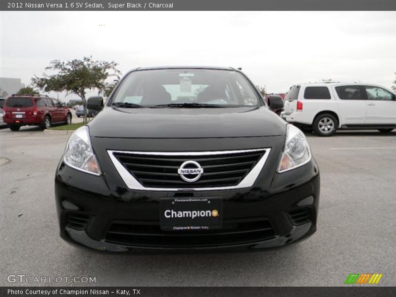 Super Black / Charcoal 2012 Nissan Versa 1.6 SV Sedan