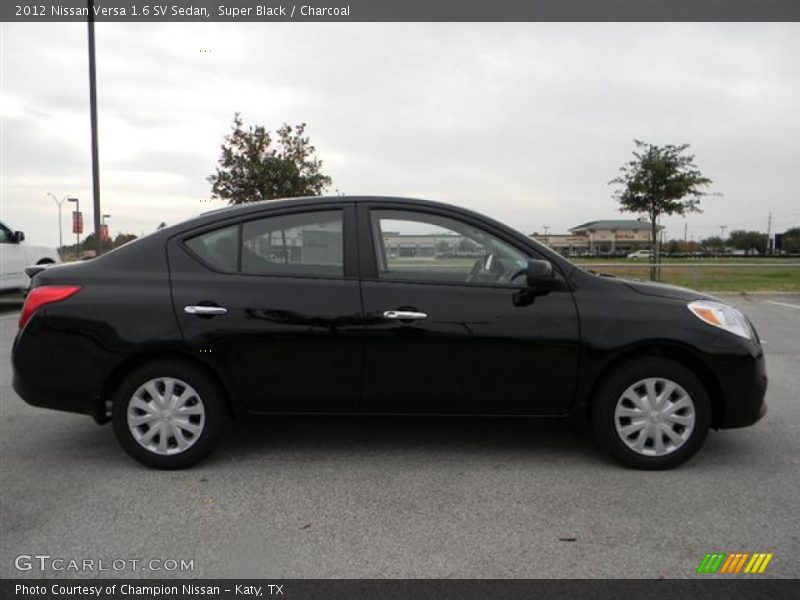 Super Black / Charcoal 2012 Nissan Versa 1.6 SV Sedan