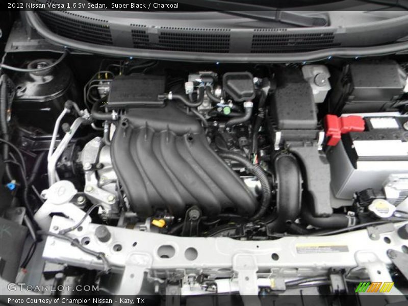 Super Black / Charcoal 2012 Nissan Versa 1.6 SV Sedan