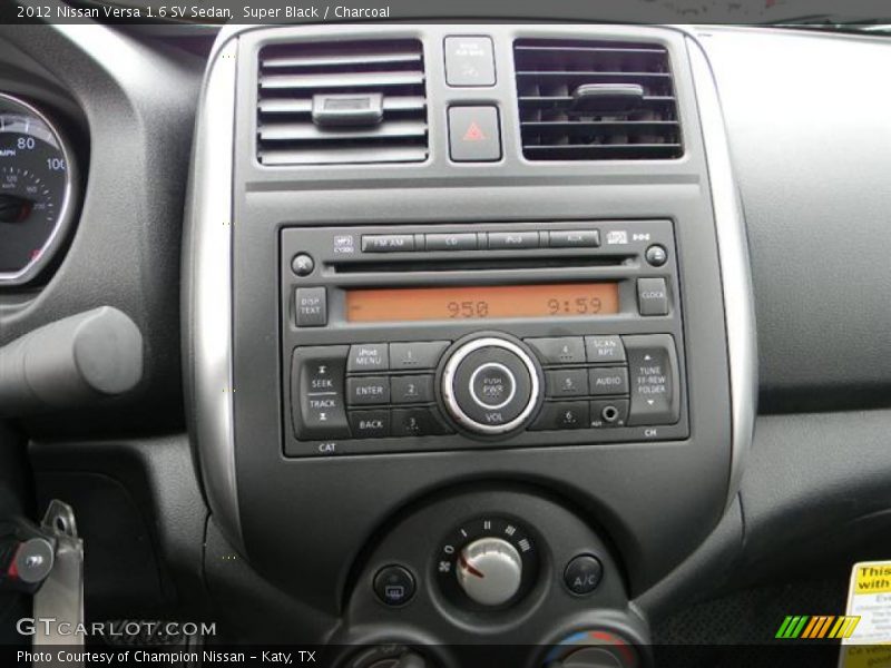 Super Black / Charcoal 2012 Nissan Versa 1.6 SV Sedan