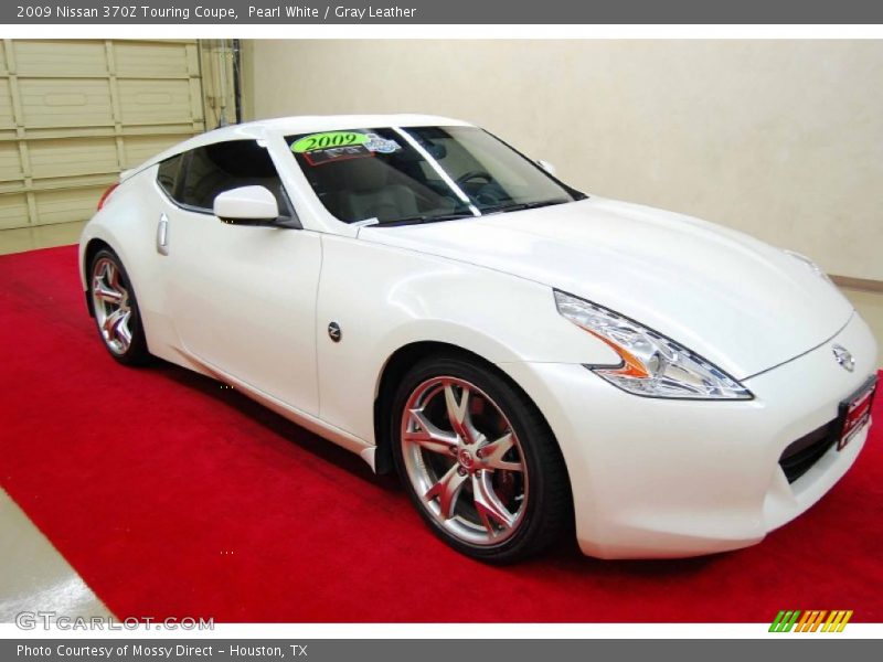 Pearl White / Gray Leather 2009 Nissan 370Z Touring Coupe