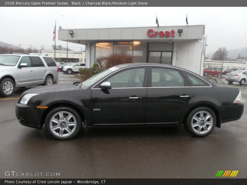 Black / Charcoal Black/Medium Light Stone 2008 Mercury Sable Premier Sedan
