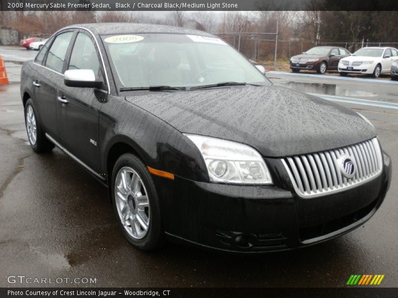 Black / Charcoal Black/Medium Light Stone 2008 Mercury Sable Premier Sedan