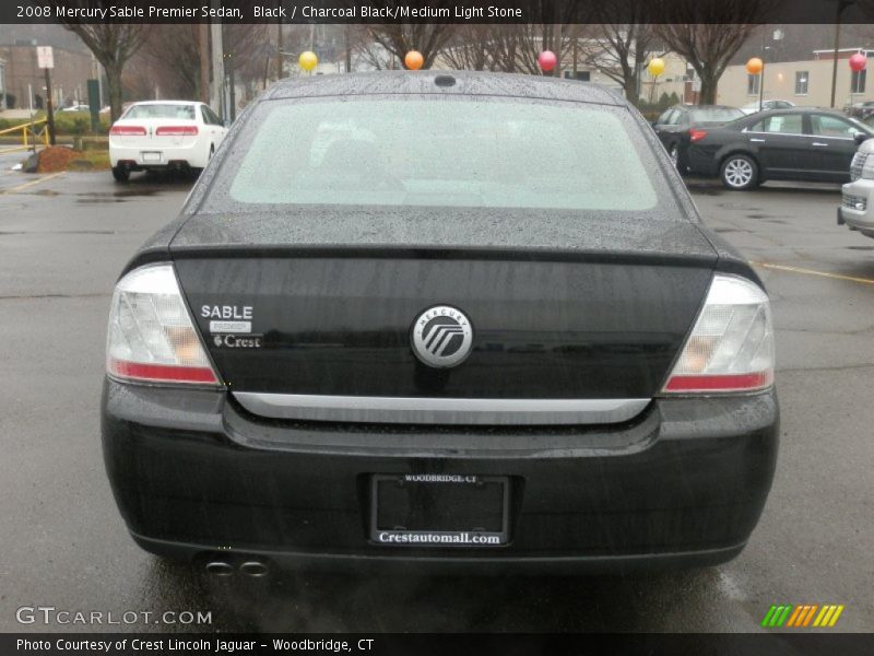 Black / Charcoal Black/Medium Light Stone 2008 Mercury Sable Premier Sedan