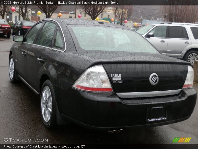 Black / Charcoal Black/Medium Light Stone 2008 Mercury Sable Premier Sedan