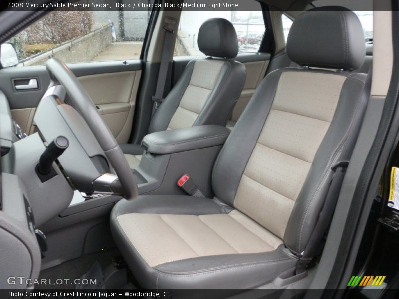Black / Charcoal Black/Medium Light Stone 2008 Mercury Sable Premier Sedan