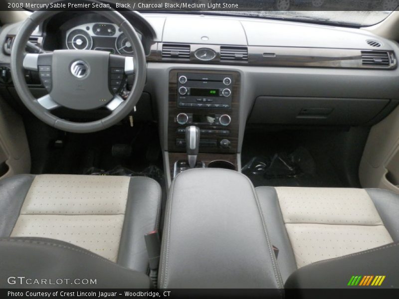 Black / Charcoal Black/Medium Light Stone 2008 Mercury Sable Premier Sedan