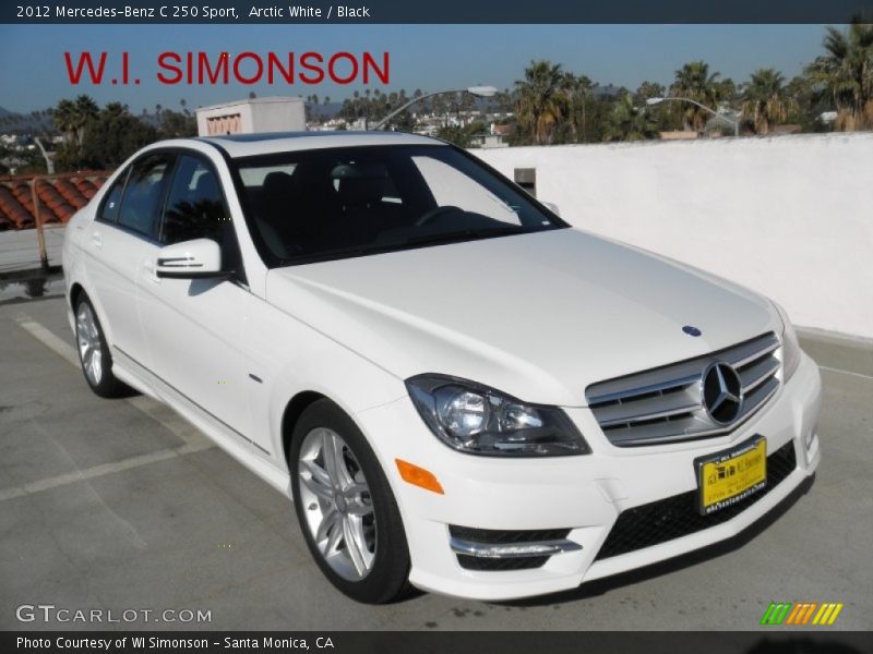 Arctic White / Black 2012 Mercedes-Benz C 250 Sport