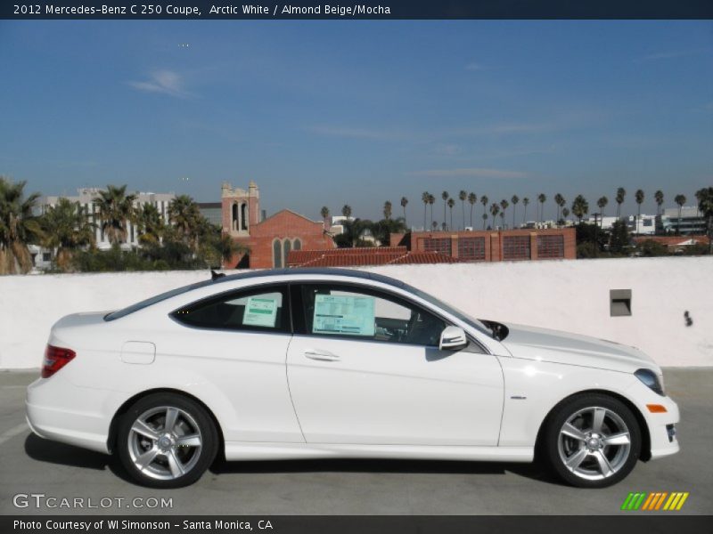 Arctic White / Almond Beige/Mocha 2012 Mercedes-Benz C 250 Coupe