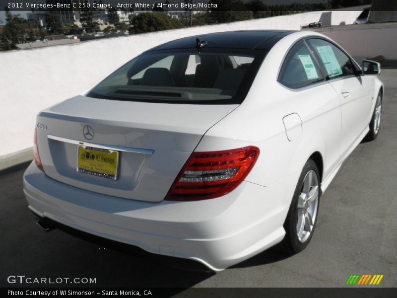 Arctic White / Almond Beige/Mocha 2012 Mercedes-Benz C 250 Coupe