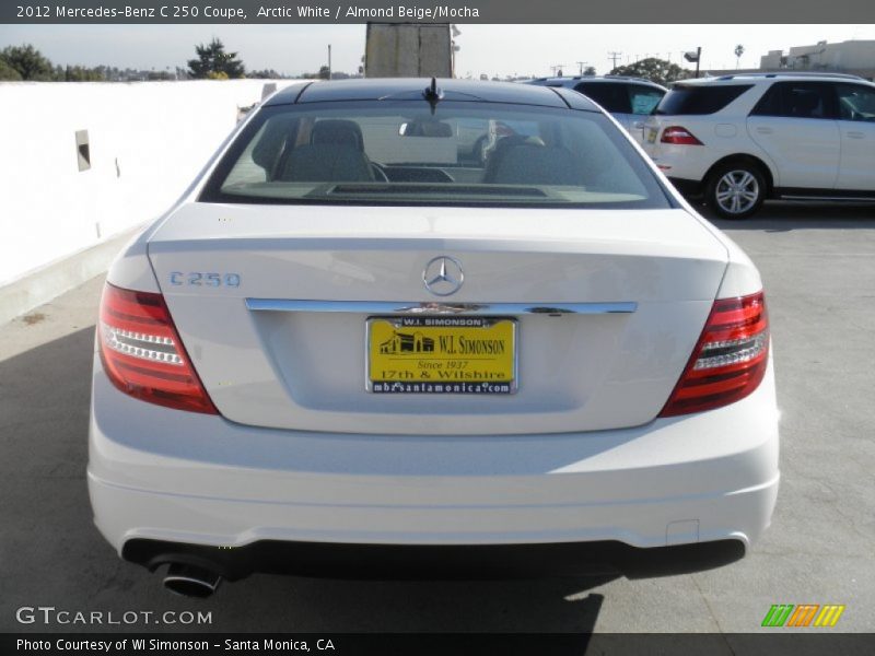 Arctic White / Almond Beige/Mocha 2012 Mercedes-Benz C 250 Coupe