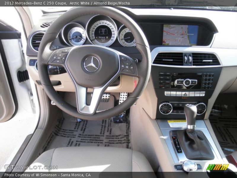 Arctic White / Almond Beige/Mocha 2012 Mercedes-Benz C 250 Coupe