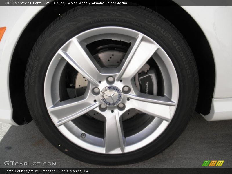 Arctic White / Almond Beige/Mocha 2012 Mercedes-Benz C 250 Coupe