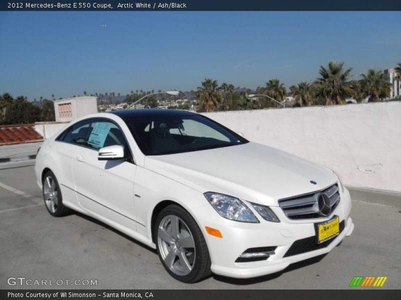 Arctic White / Ash/Black 2012 Mercedes-Benz E 550 Coupe