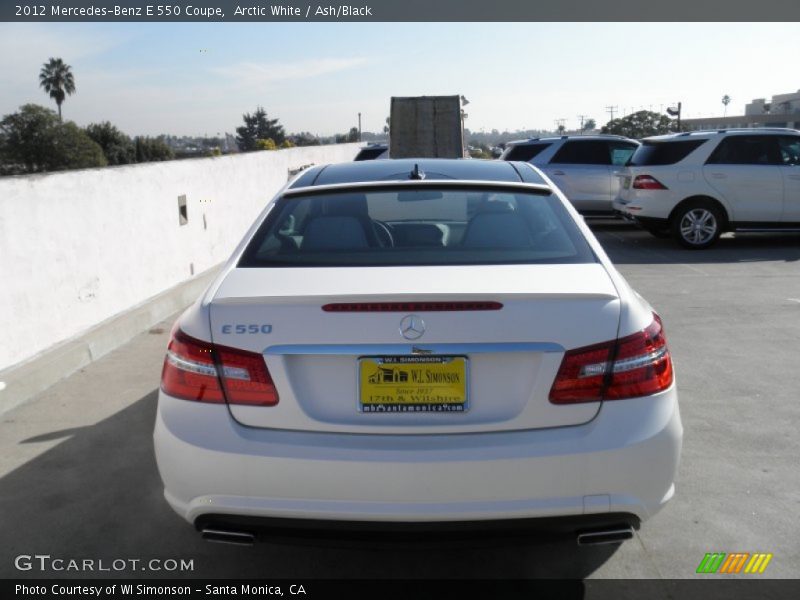 Arctic White / Ash/Black 2012 Mercedes-Benz E 550 Coupe