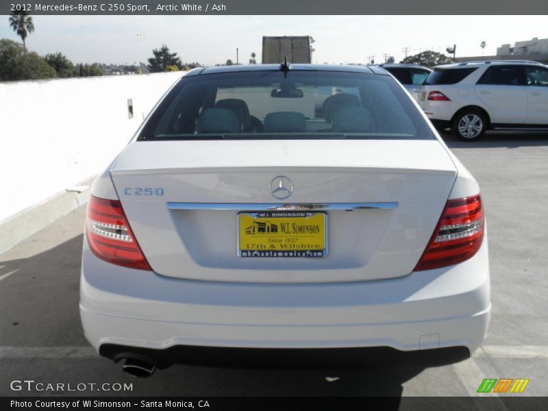 Arctic White / Ash 2012 Mercedes-Benz C 250 Sport