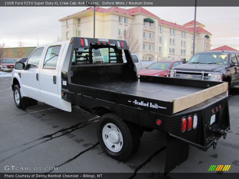 Oxford White / Medium Stone 2008 Ford F250 Super Duty XL Crew Cab 4x4 Chassis