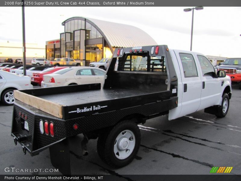 Oxford White / Medium Stone 2008 Ford F250 Super Duty XL Crew Cab 4x4 Chassis