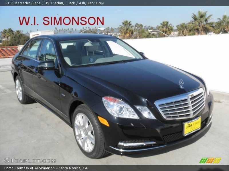 Black / Ash/Dark Grey 2012 Mercedes-Benz E 350 Sedan