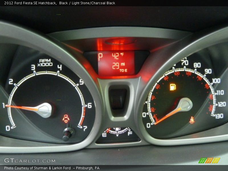 Black / Light Stone/Charcoal Black 2012 Ford Fiesta SE Hatchback