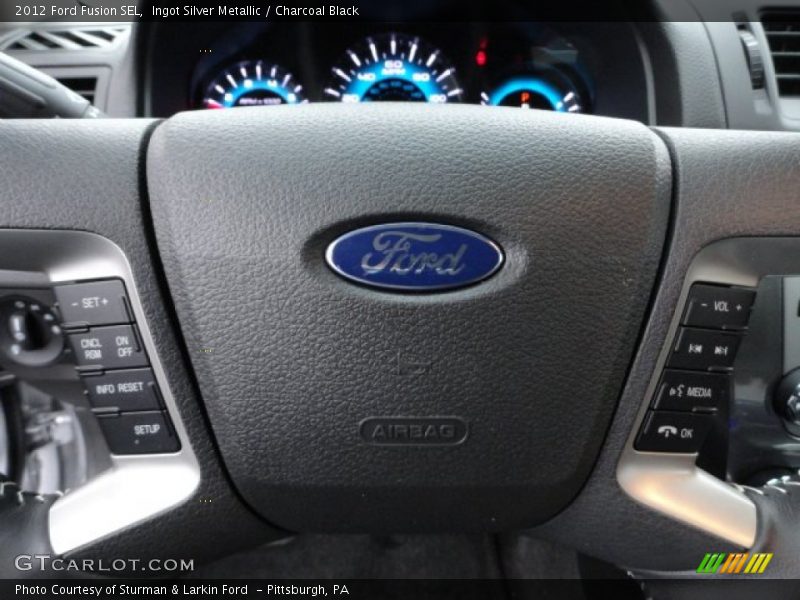 Ingot Silver Metallic / Charcoal Black 2012 Ford Fusion SEL