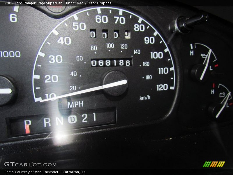 Bright Red / Dark Graphite 2002 Ford Ranger Edge SuperCab