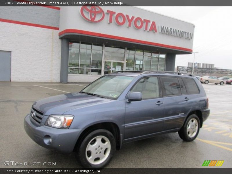 Bluestone Metallic / Ivory Beige 2007 Toyota Highlander Limited 4WD