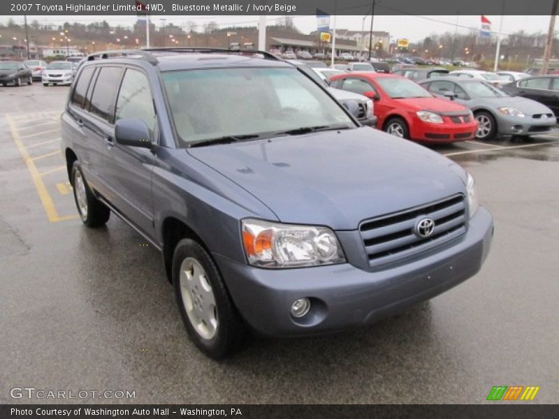 Bluestone Metallic / Ivory Beige 2007 Toyota Highlander Limited 4WD