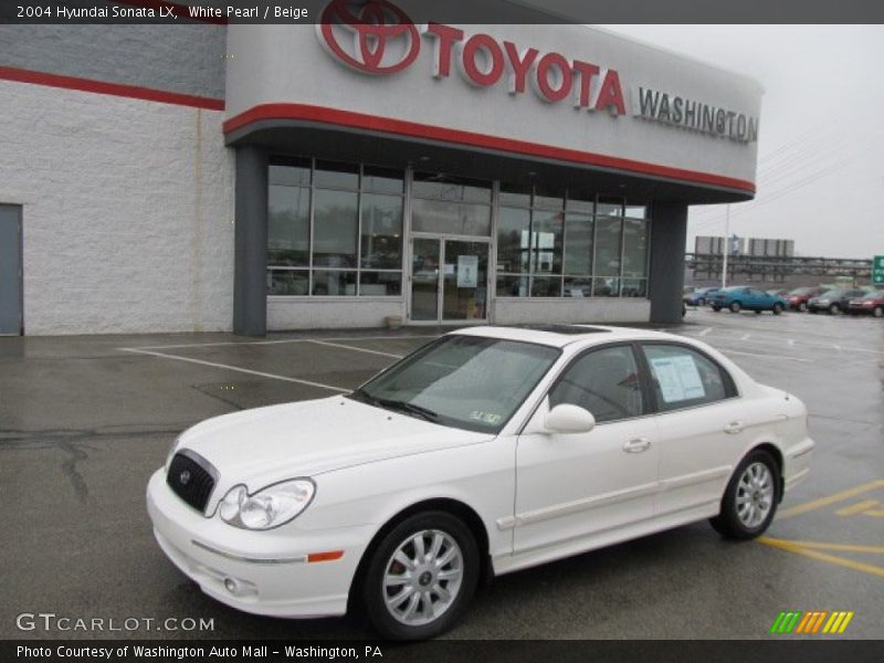 White Pearl / Beige 2004 Hyundai Sonata LX