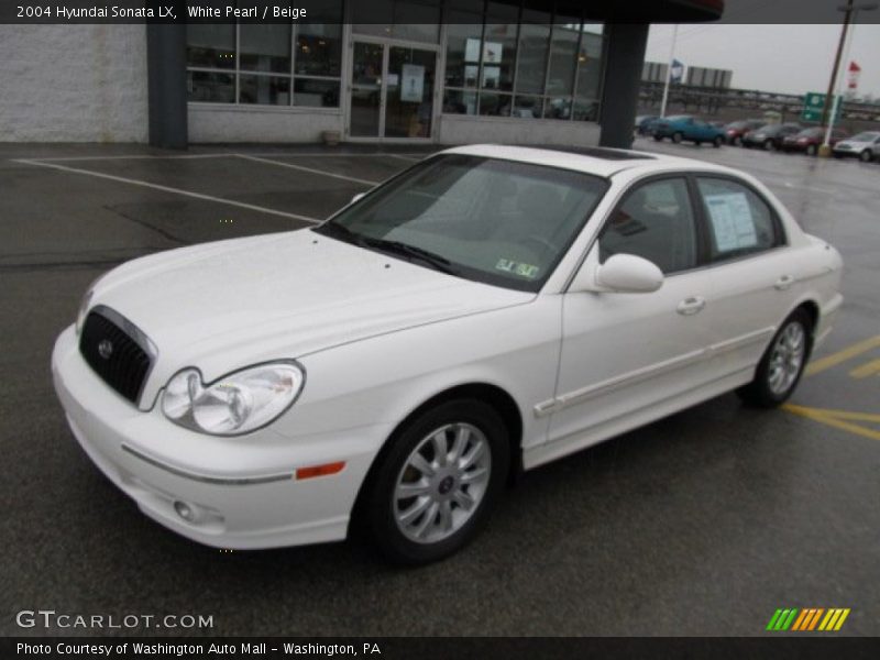 White Pearl / Beige 2004 Hyundai Sonata LX