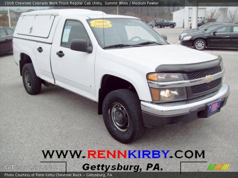 Summit White / Medium Pewter 2008 Chevrolet Colorado Work Truck Regular Cab Utility