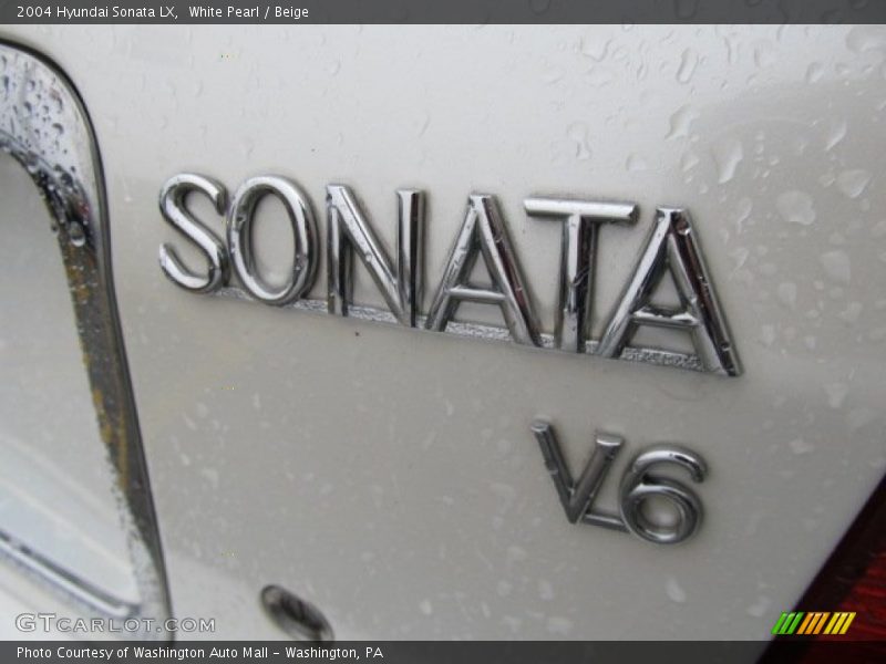 White Pearl / Beige 2004 Hyundai Sonata LX