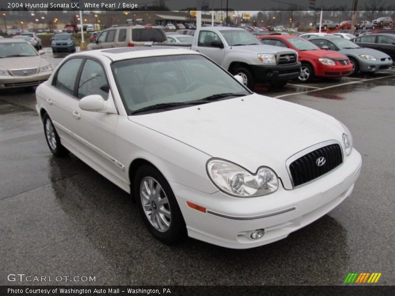 White Pearl / Beige 2004 Hyundai Sonata LX