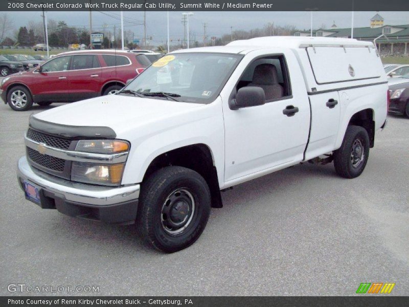 Summit White / Medium Pewter 2008 Chevrolet Colorado Work Truck Regular Cab Utility