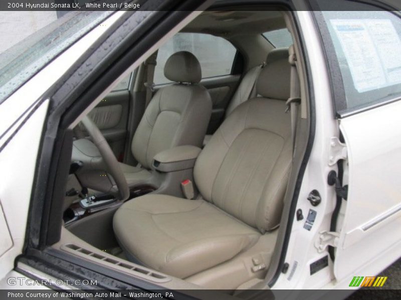 White Pearl / Beige 2004 Hyundai Sonata LX