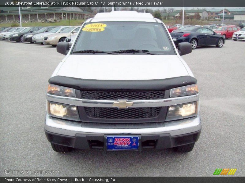 Summit White / Medium Pewter 2008 Chevrolet Colorado Work Truck Regular Cab Utility