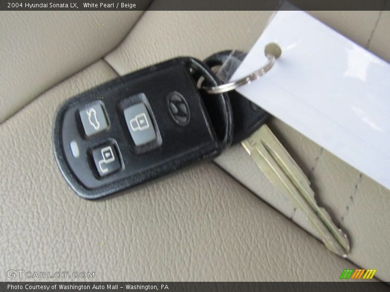 White Pearl / Beige 2004 Hyundai Sonata LX