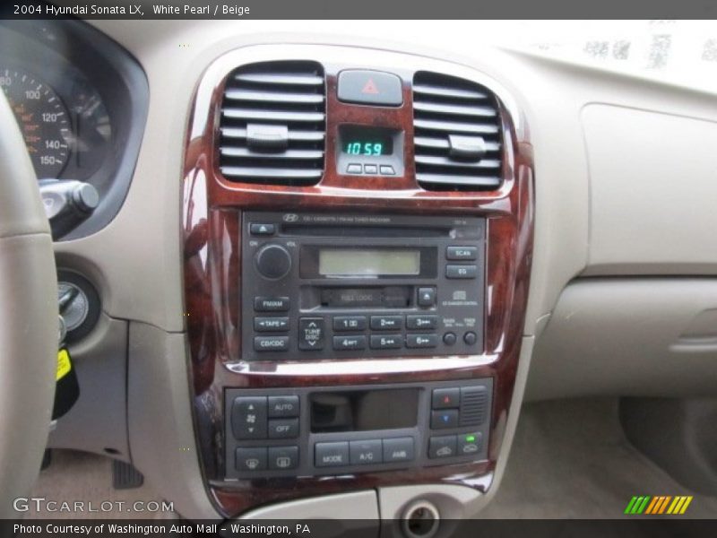 White Pearl / Beige 2004 Hyundai Sonata LX