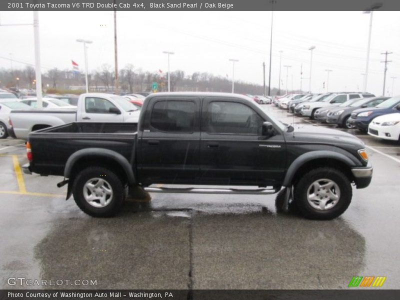 Black Sand Pearl / Oak Beige 2001 Toyota Tacoma V6 TRD Double Cab 4x4