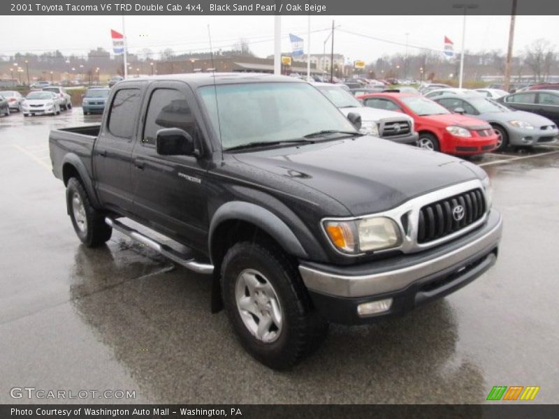 Black Sand Pearl / Oak Beige 2001 Toyota Tacoma V6 TRD Double Cab 4x4