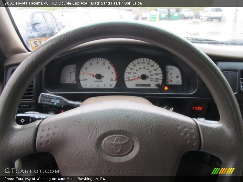 Black Sand Pearl / Oak Beige 2001 Toyota Tacoma V6 TRD Double Cab 4x4