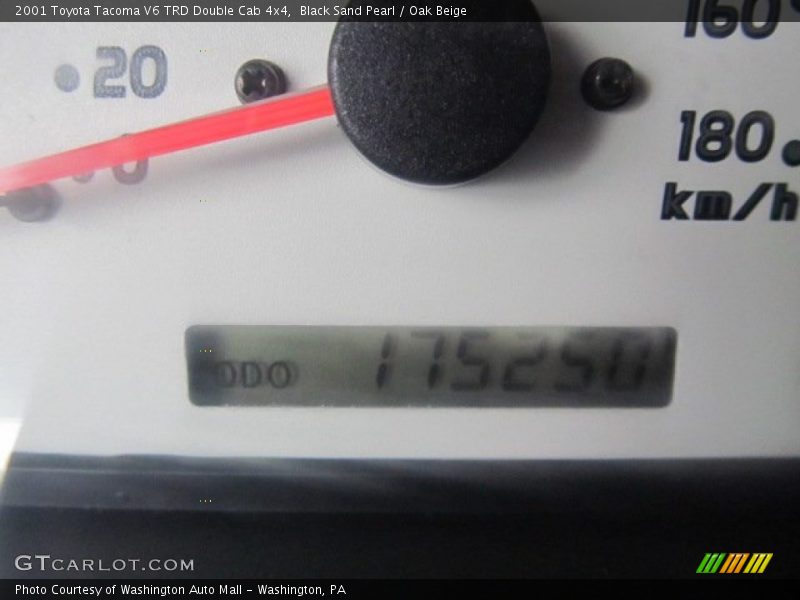 Black Sand Pearl / Oak Beige 2001 Toyota Tacoma V6 TRD Double Cab 4x4