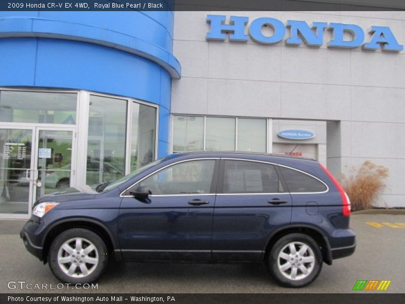 Royal Blue Pearl / Black 2009 Honda CR-V EX 4WD