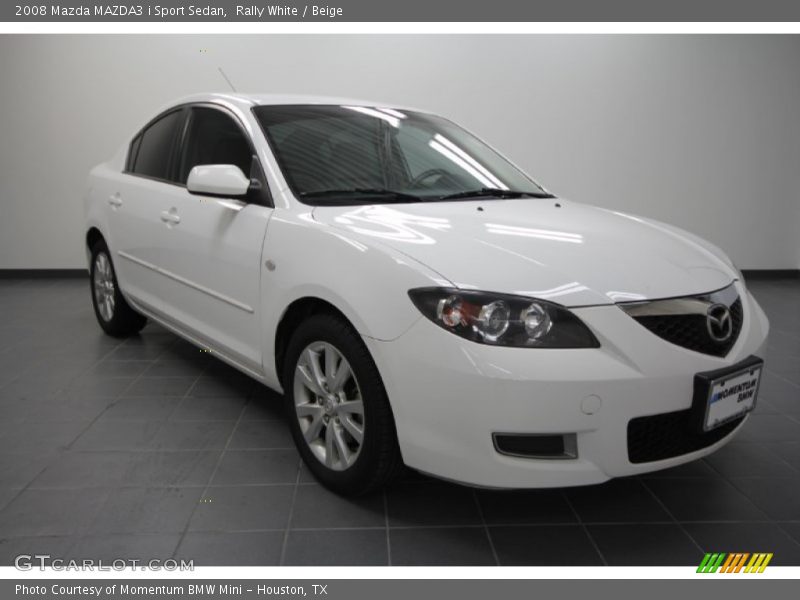 Rally White / Beige 2008 Mazda MAZDA3 i Sport Sedan