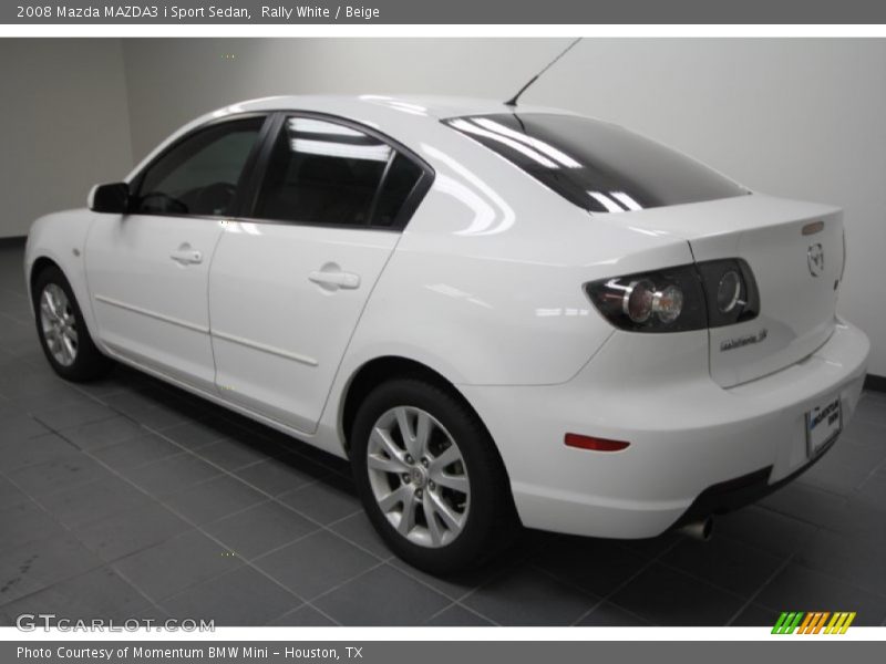 Rally White / Beige 2008 Mazda MAZDA3 i Sport Sedan