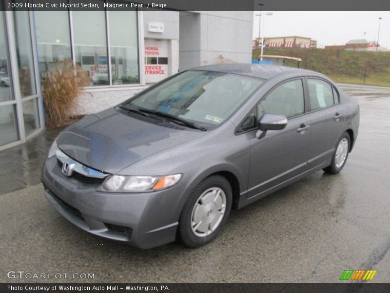 Magnetic Pearl / Beige 2009 Honda Civic Hybrid Sedan
